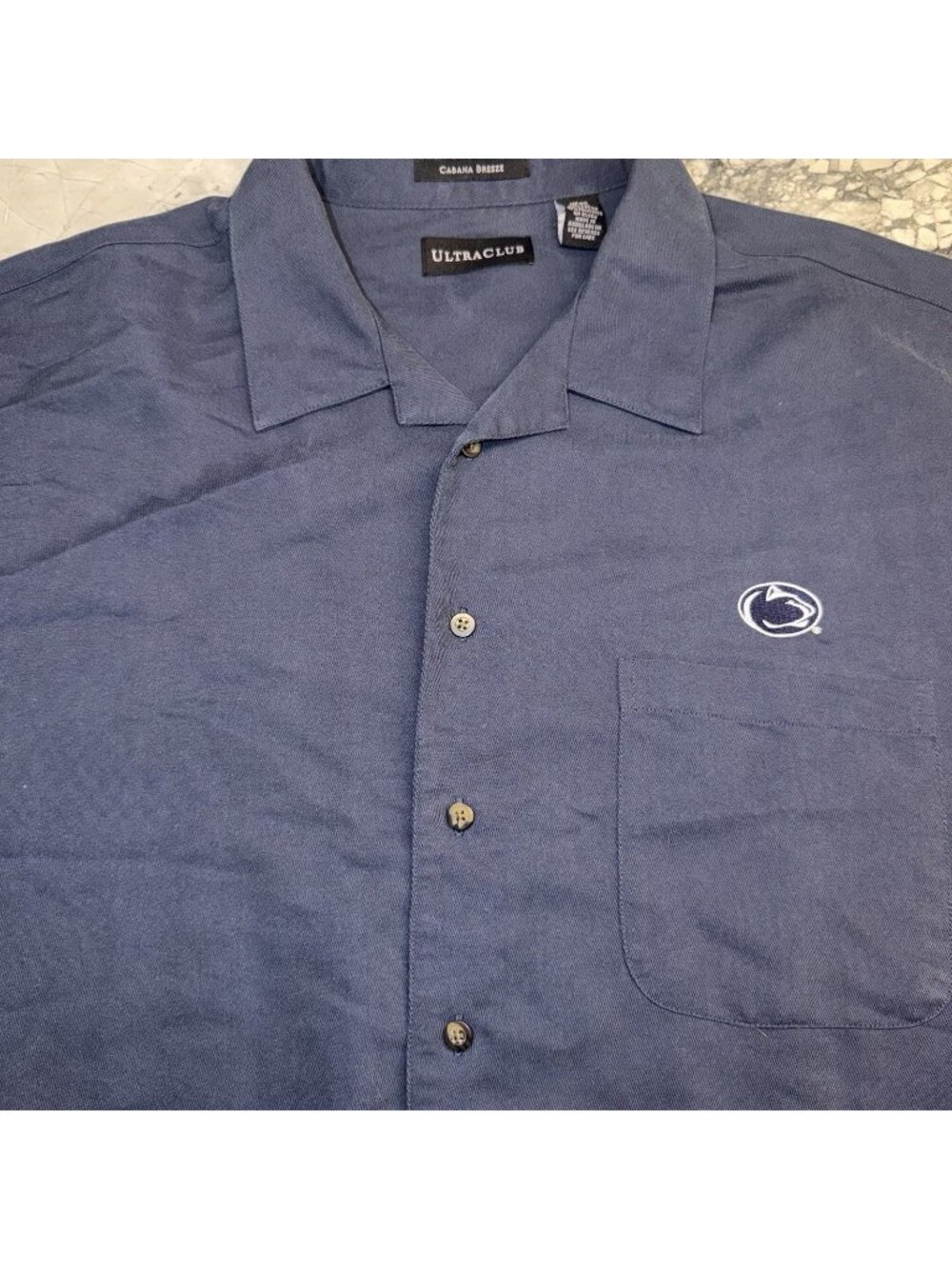 UltraClub Cabana Breeze XXL Navy Blue Short Sleeve Shirt Penn State PSU